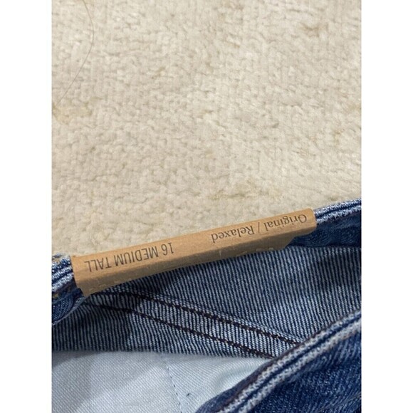 L.L. Bean Jeans Women's 16 MT Blue Original Fit Relaxed Elastic Waist Pants - Picture 3 of 9